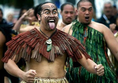 Traditional Maori dancers